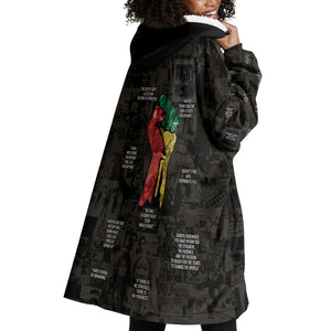 Juneteenth Black History Wearable Blanket Hoodie Inspirational Quotes Collage