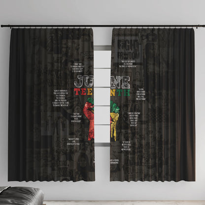Juneteenth Black History Window Curtain Inspirational Quotes Collage
