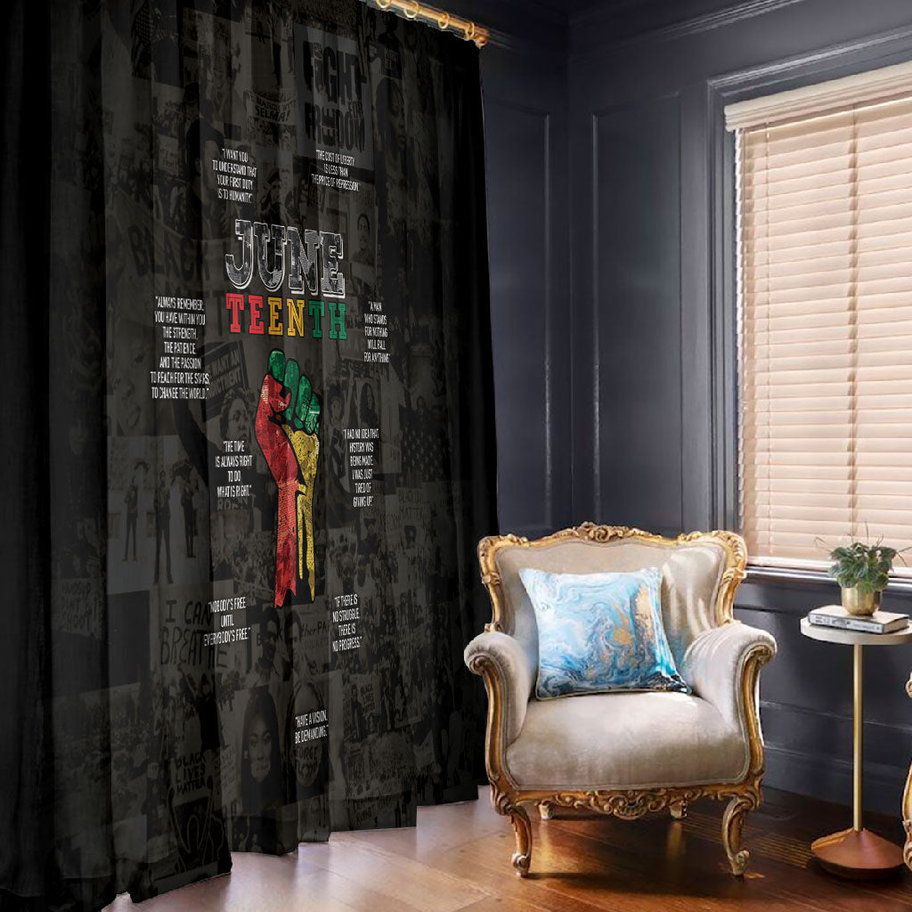 Juneteenth Black History Window Curtain Inspirational Quotes Collage