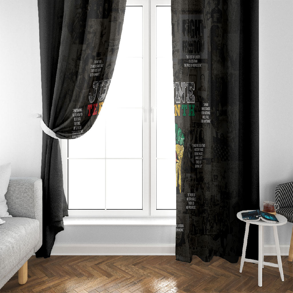 Juneteenth Black History Window Curtain Inspirational Quotes Collage