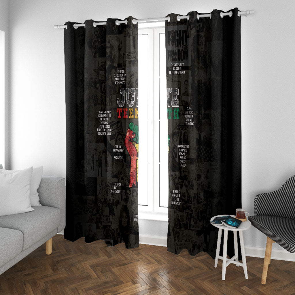 Juneteenth Black History Window Curtain Inspirational Quotes Collage
