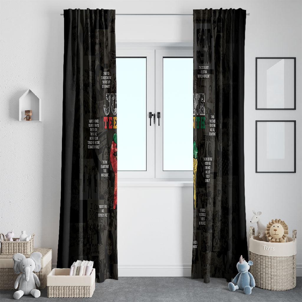 Juneteenth Black History Window Curtain Inspirational Quotes Collage