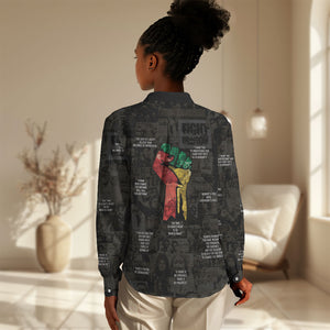 Juneteenth Black History Women Casual Shirt Inspirational Quotes Collage