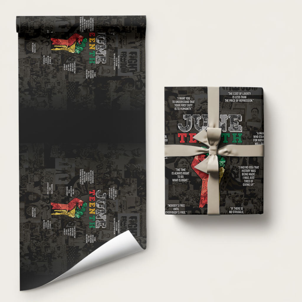Juneteenth Black History Wrapping Paper Inspirational Quotes Collage