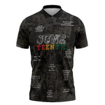 Juneteenth Black History Zipper Polo Shirt Inspirational Quotes Collage