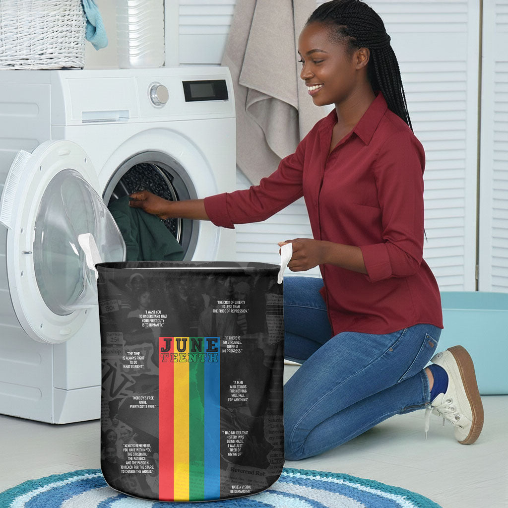 Juneteenth 2026 Black History Laundry Basket Freedom Quotes Collage
