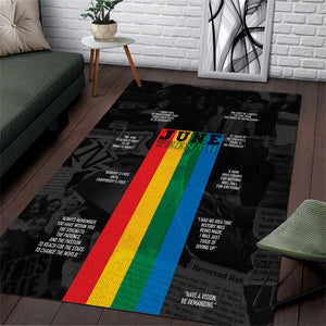 Juneteenth 2026 Black History Area Rug Freedom Quotes Collage