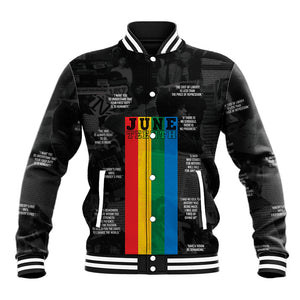 Juneteenth 2026 Black History Baseball Jacket Freedom Quotes Collage