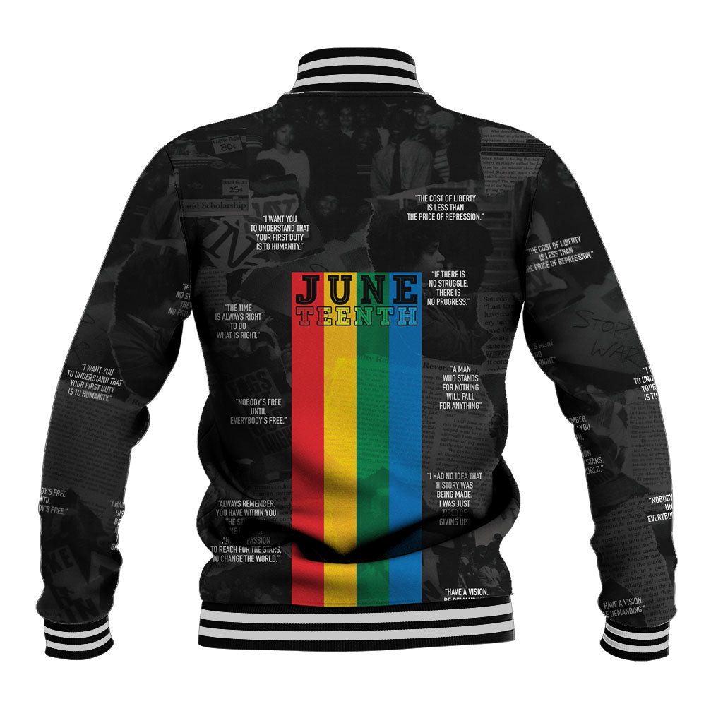 Juneteenth 2026 Black History Baseball Jacket Freedom Quotes Collage