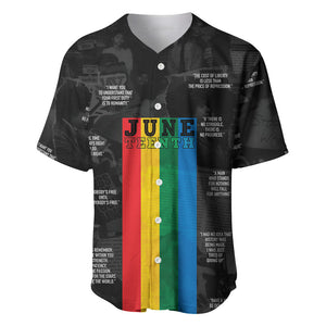 Juneteenth 2026 Black History Baseball Jersey Freedom Quotes Collage