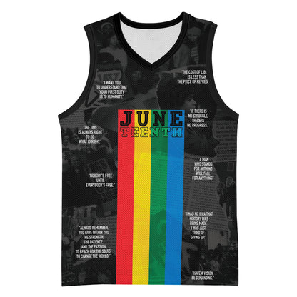 Juneteenth 2026 Black History Basketball Jersey Freedom Quotes Collage