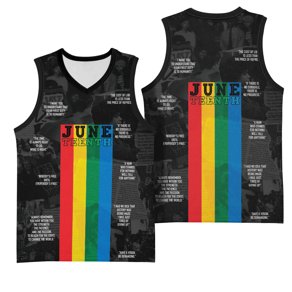 Juneteenth 2026 Black History Basketball Jersey Freedom Quotes Collage