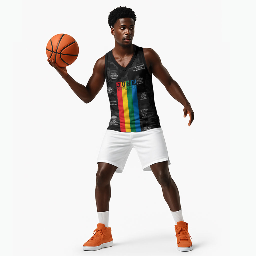 Juneteenth 2026 Black History Basketball Jersey Freedom Quotes Collage