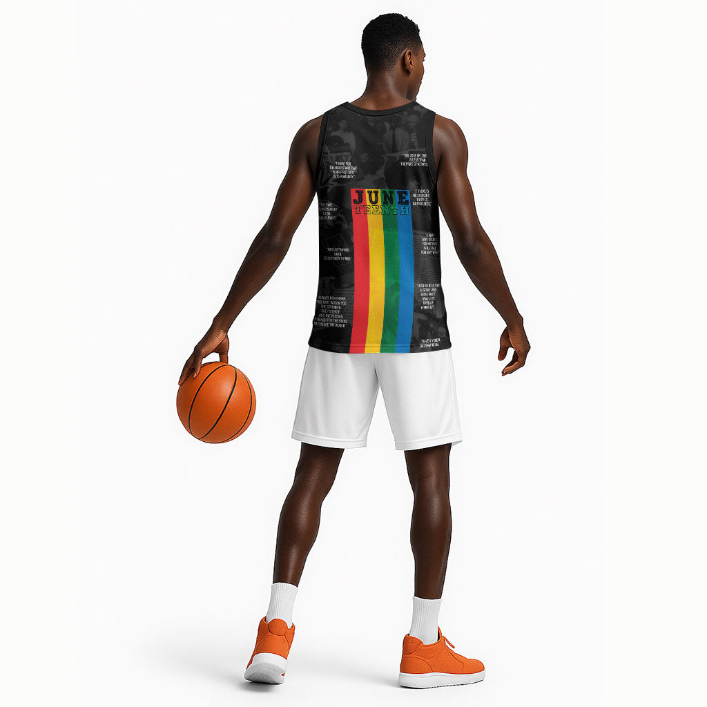 Juneteenth 2026 Black History Basketball Jersey Freedom Quotes Collage