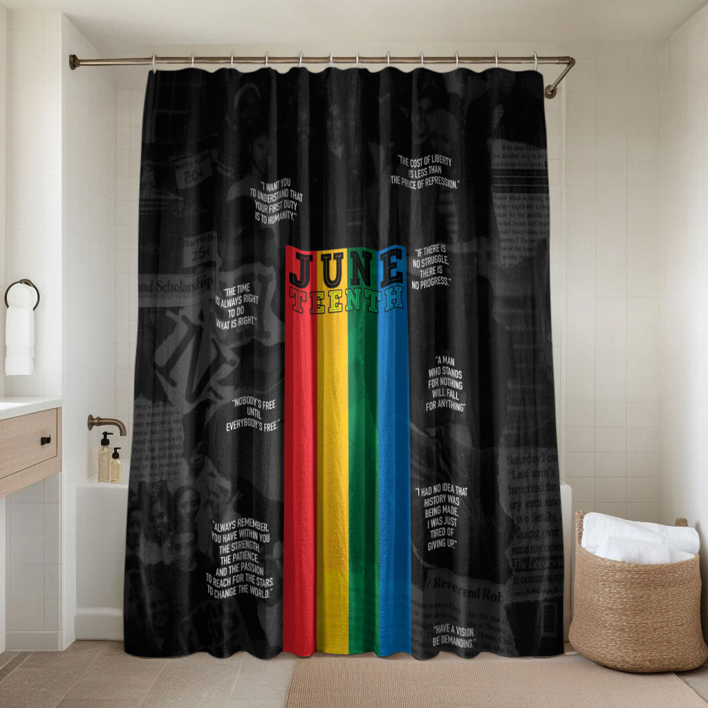 Juneteenth 2026 Black History Bathroom Set Freedom Quotes Collage