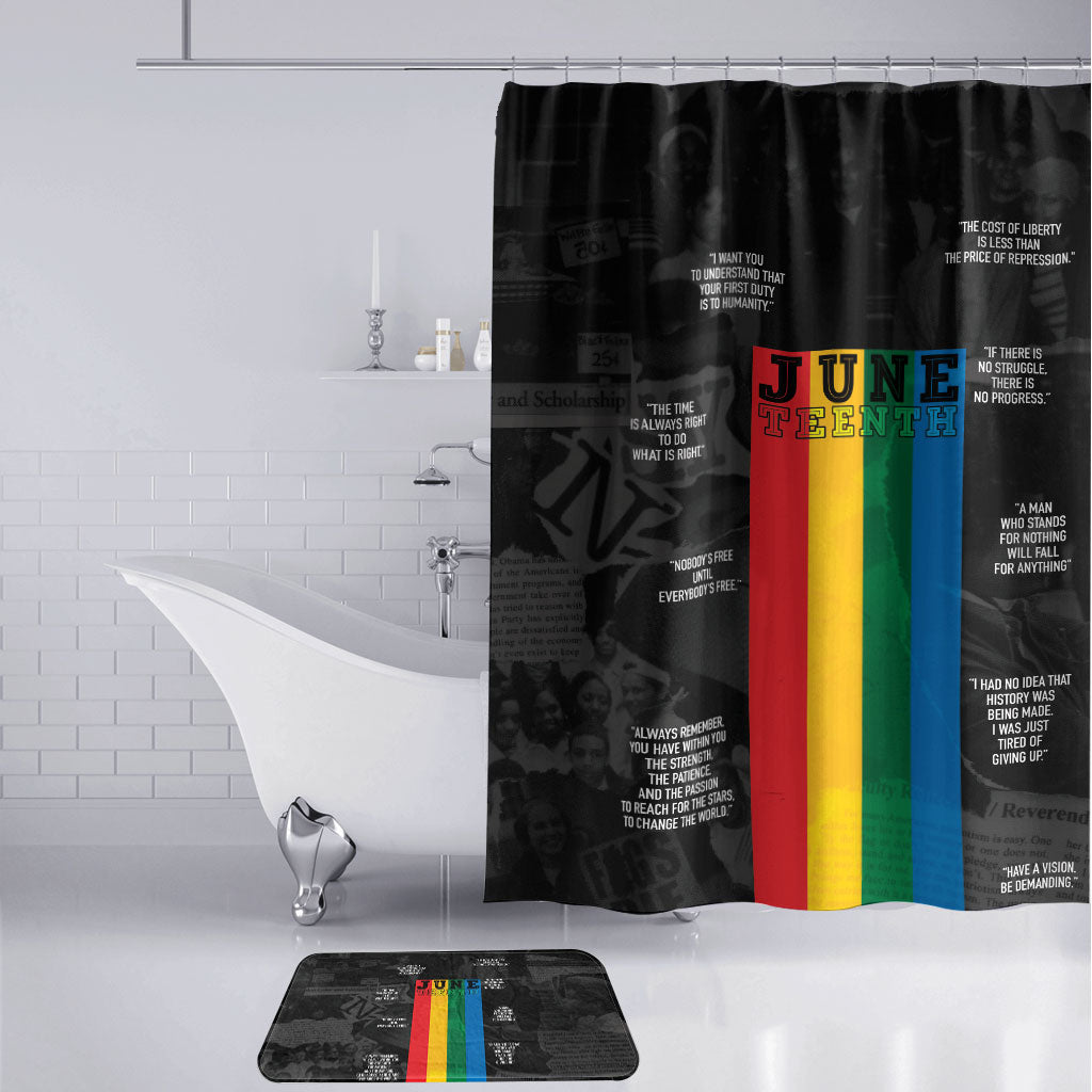 Juneteenth 2026 Black History Bathroom Set Freedom Quotes Collage