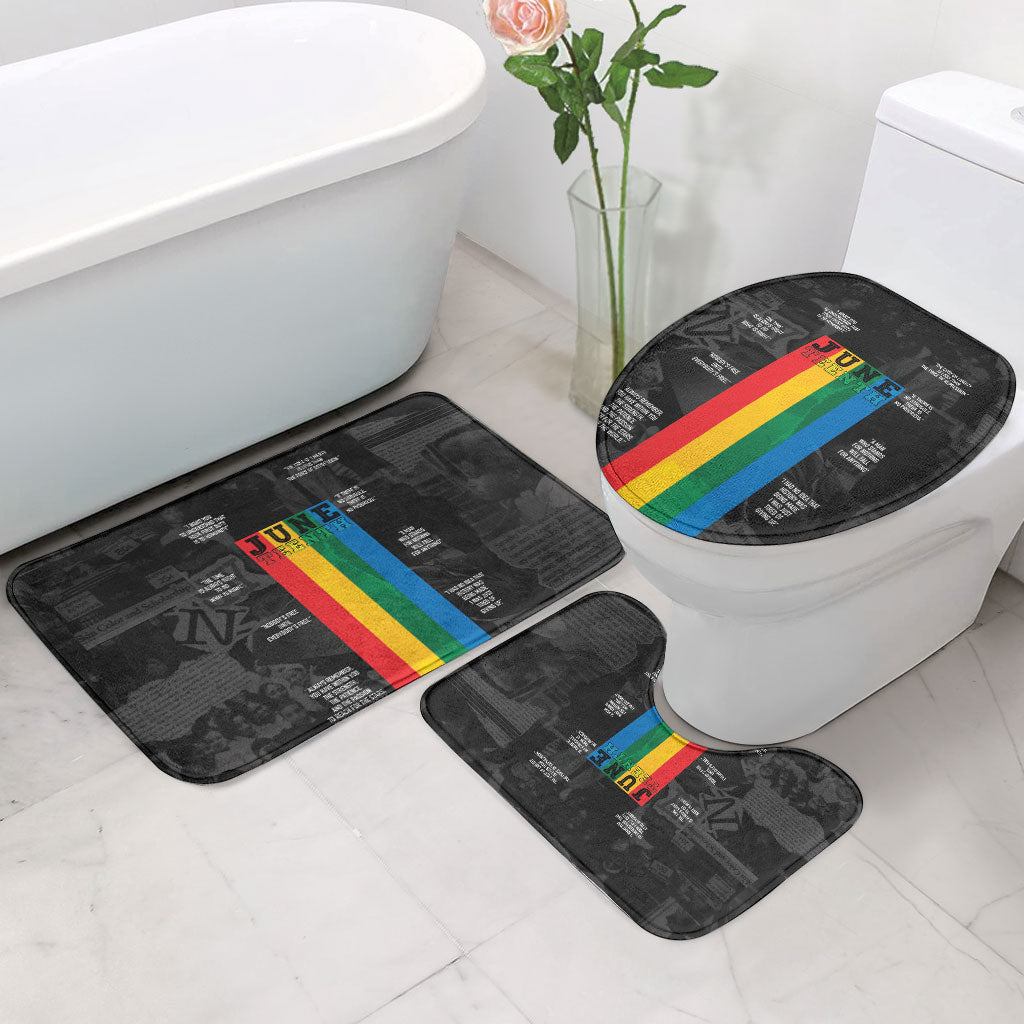 Juneteenth 2026 Black History Bathroom Set Freedom Quotes Collage