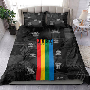 Juneteenth 2026 Black History Bedding Set Freedom Quotes Collage