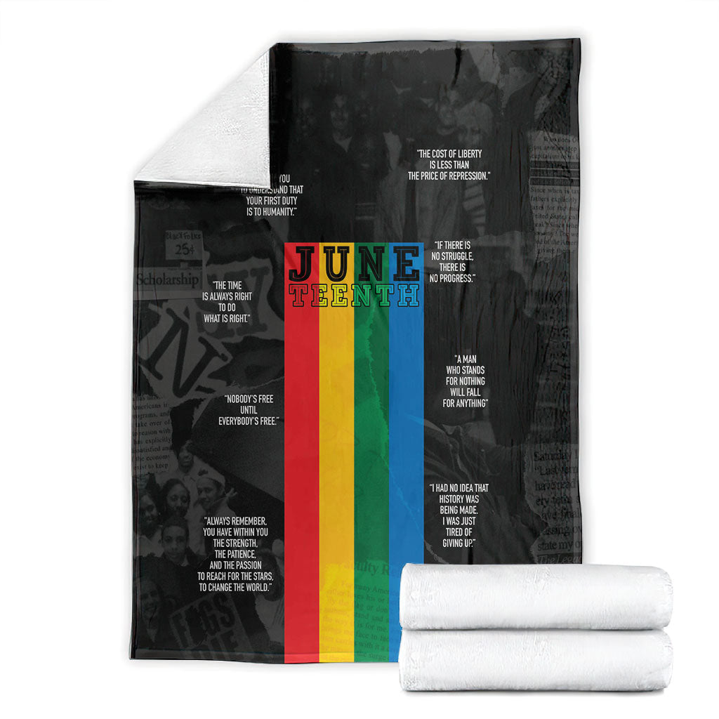 Juneteenth 2026 Black History Blanket Freedom Quotes Collage