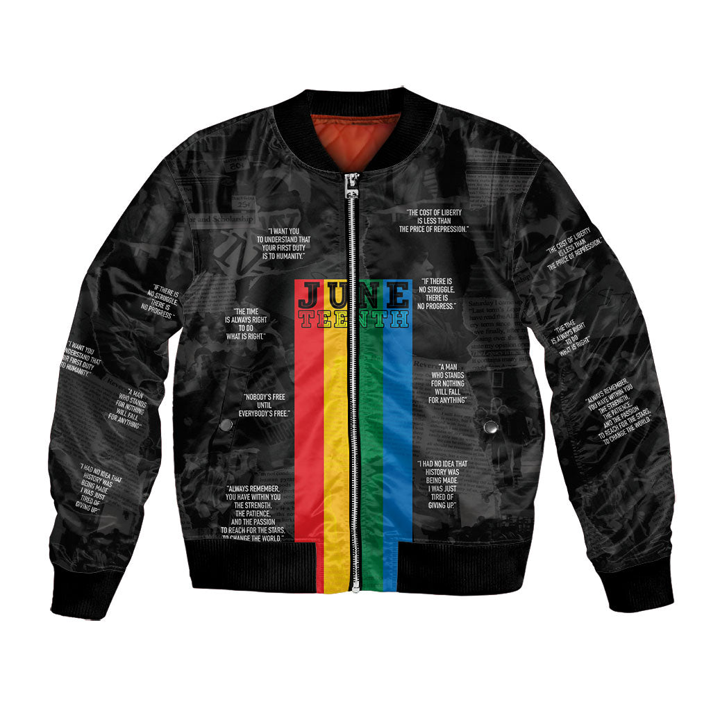 Juneteenth 2026 Black History Bomber Jacket Freedom Quotes Collage