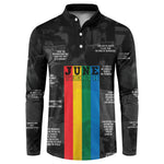 Juneteenth 2026 Black History Button Sweatshirt Freedom Quotes Collage