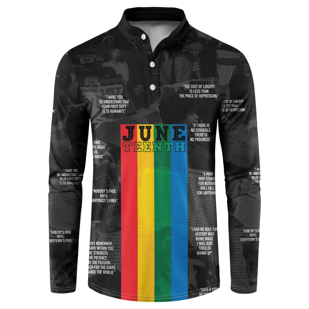 Juneteenth 2026 Black History Button Sweatshirt Freedom Quotes Collage