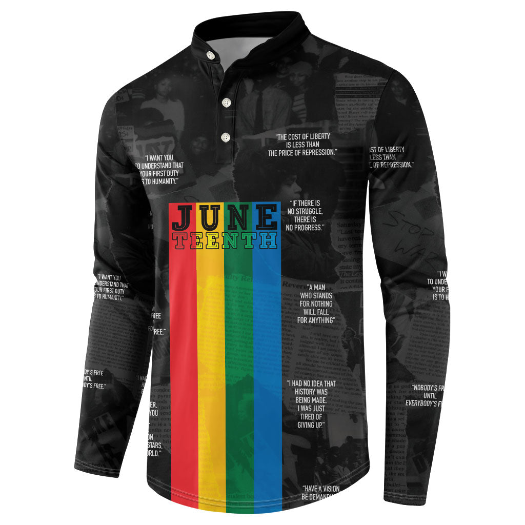 Juneteenth 2026 Black History Button Sweatshirt Freedom Quotes Collage
