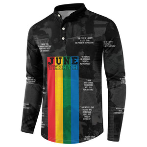 Juneteenth 2026 Black History Button Sweatshirt Freedom Quotes Collage
