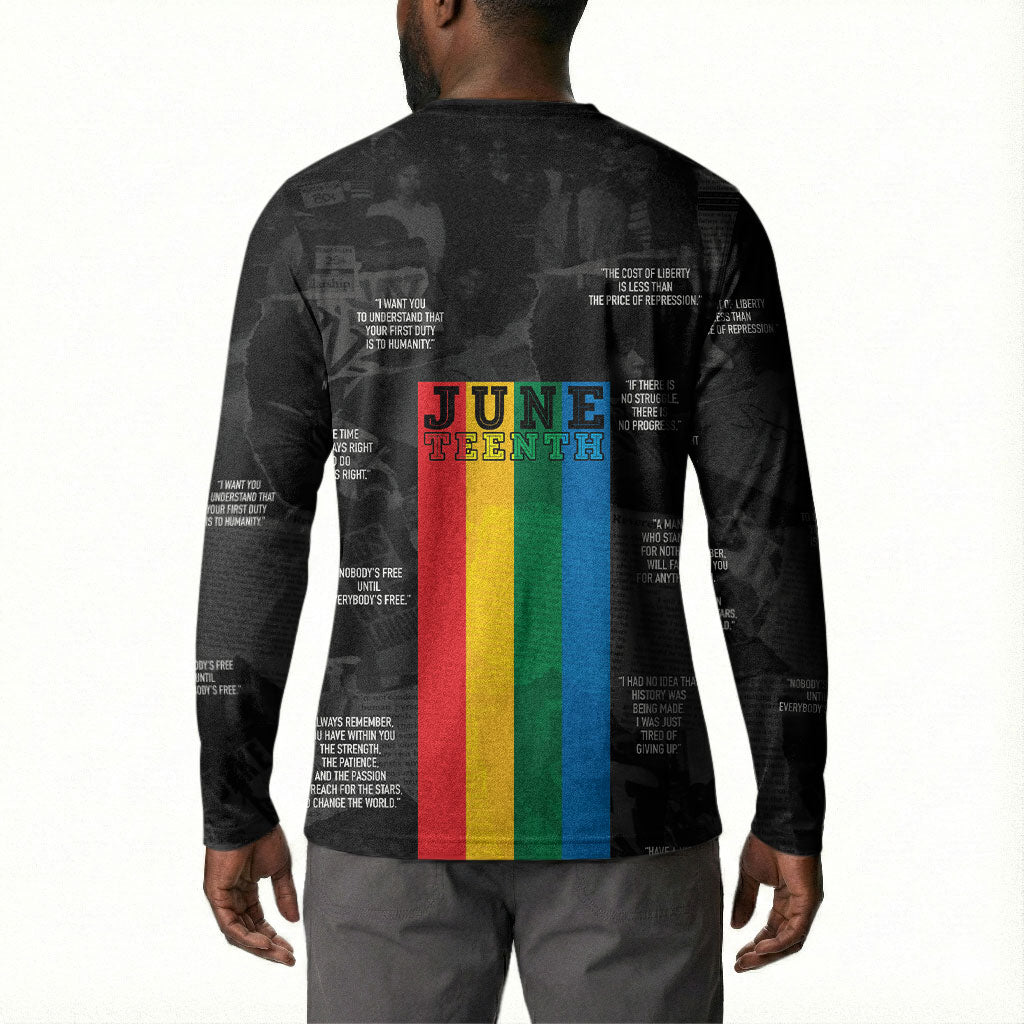 Juneteenth 2026 Black History Button Sweatshirt Freedom Quotes Collage