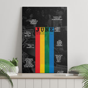Juneteenth 2026 Black History Canvas Wall Art Freedom Quotes Collage