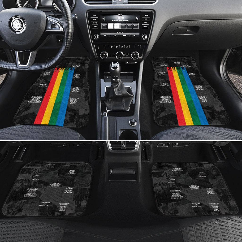 Juneteenth 2026 Black History Car Mats Freedom Quotes Collage