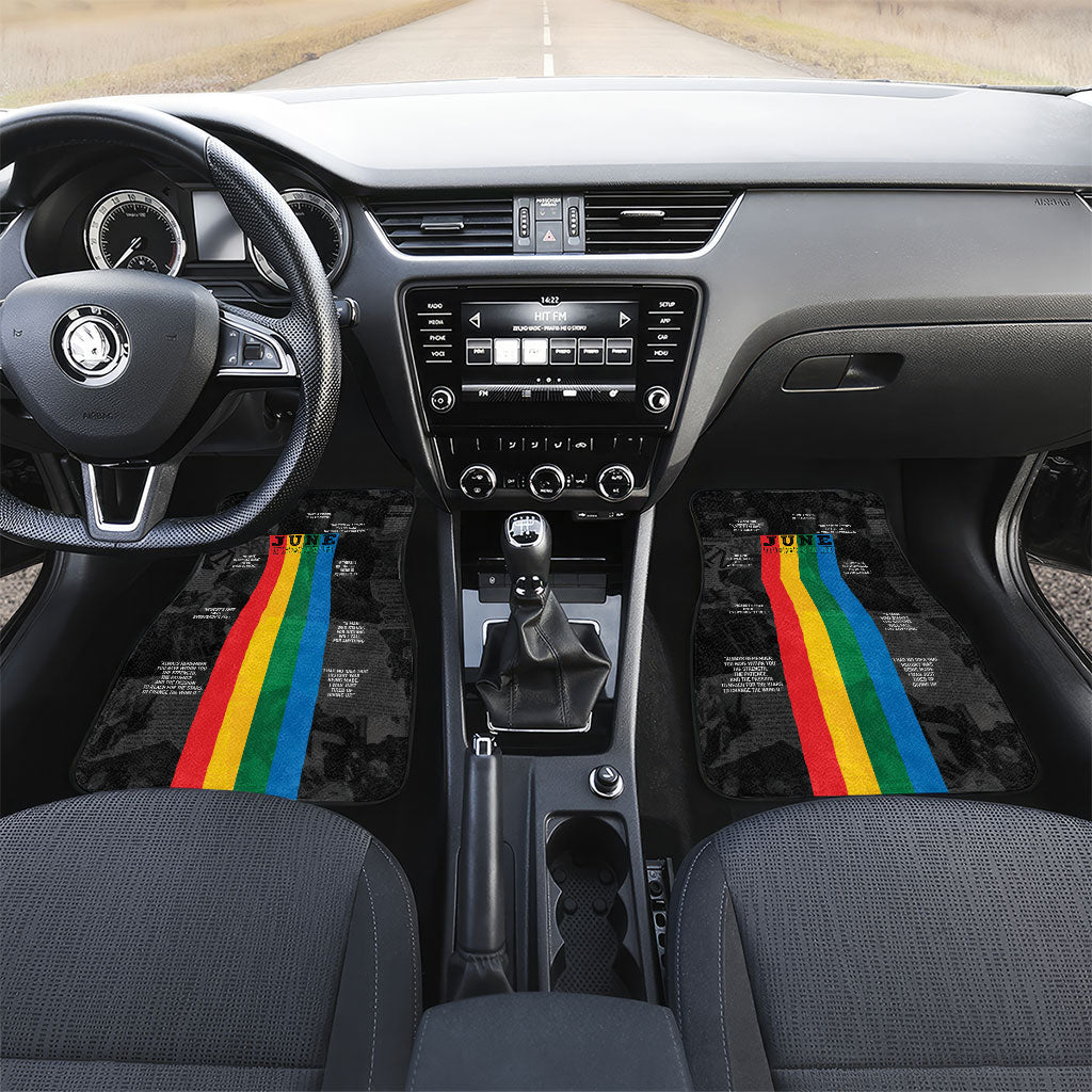 Juneteenth 2026 Black History Car Mats Freedom Quotes Collage