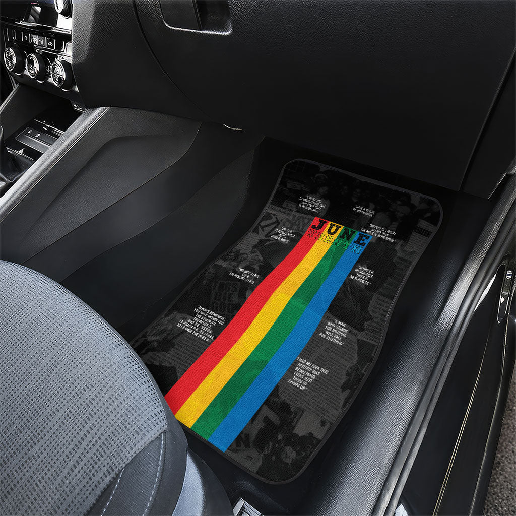 Juneteenth 2026 Black History Car Mats Freedom Quotes Collage