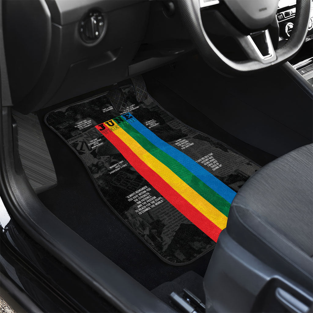 Juneteenth 2026 Black History Car Mats Freedom Quotes Collage