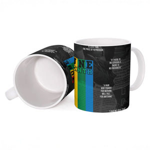 Juneteenth 2026 Black History Ceramic Mug Freedom Quotes Collage