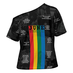 Juneteenth 2026 Black History Cross Shoulder Shirt Freedom Quotes Collage