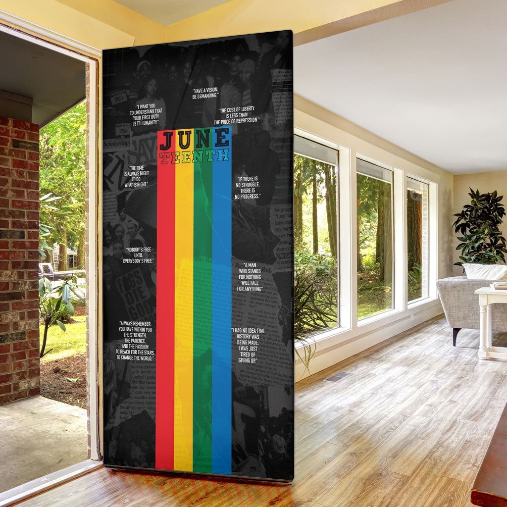 Juneteenth 2026 Black History Door Cover Freedom Quotes Collage