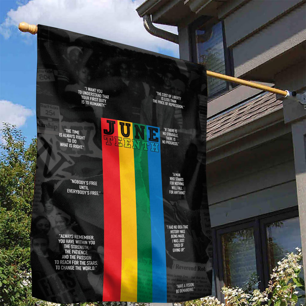 Juneteenth 2026 Black History Garden Flag Freedom Quotes Collage