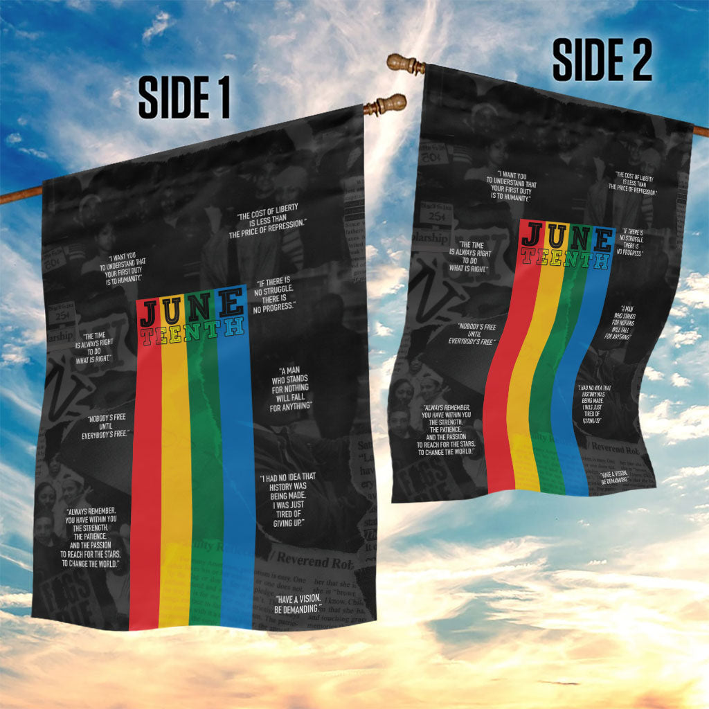 Juneteenth 2026 Black History Garden Flag Freedom Quotes Collage