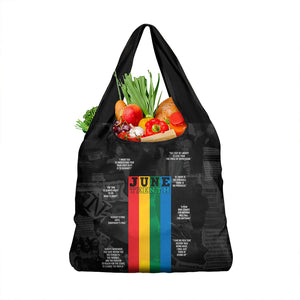 Juneteenth 2026 Black History Grocery Bag Freedom Quotes Collage