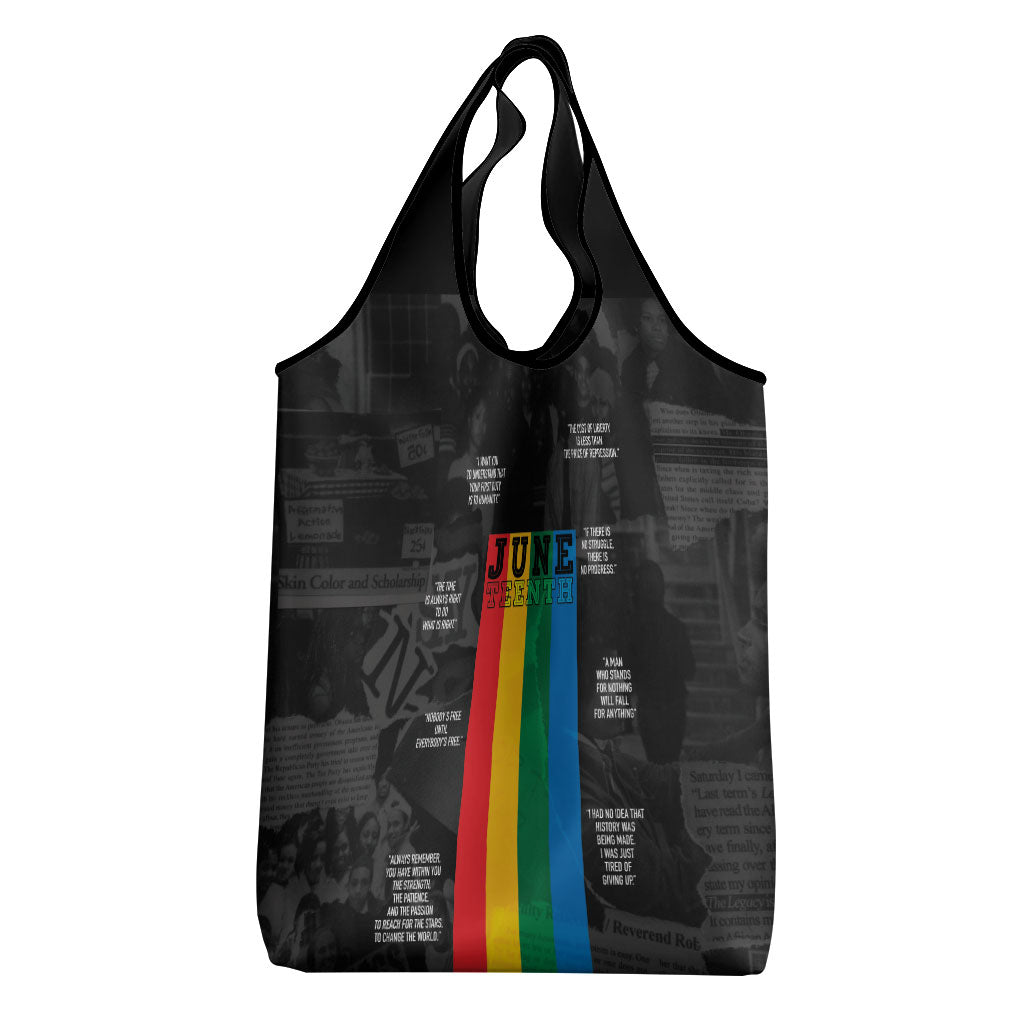Juneteenth 2026 Black History Grocery Bag Freedom Quotes Collage