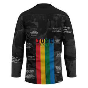 Juneteenth 2026 Black History Hockey Jersey Freedom Quotes Collage