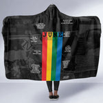 Juneteenth 2026 Black History Hooded Blanket Freedom Quotes Collage