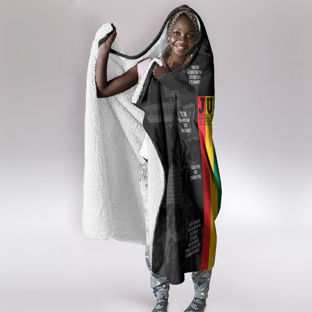 Juneteenth 2026 Black History Hooded Blanket Freedom Quotes Collage