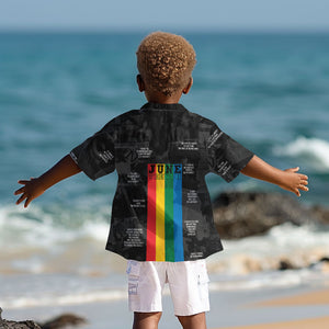Juneteenth 2026 Black History Kid Hawaiian Shirt Freedom Quotes Collage