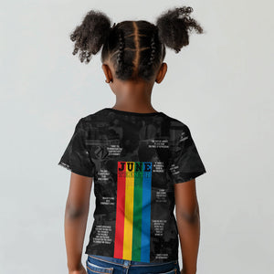 Juneteenth 2026 Black History Kid T shirt Freedom Quotes Collage
