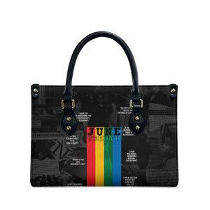 Juneteenth 2026 Black History Leather Bag Freedom Quotes Collage