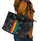 Juneteenth 2026 Black History Leather Tote Bag Freedom Quotes Collage