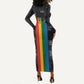Juneteenth 2026 Black History Long Sleeve Bodycon Dress Freedom Quotes Collage