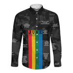 Juneteenth 2026 Black History Long Sleeve Button Shirt Freedom Quotes Collage